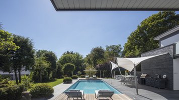 Design | Terrasse Designergarten mit Terrasse und Sonnensegel